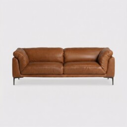 Epping 3 Seater Sofa 232x99x80cm, Brown Leather - Barker & Stonehouse