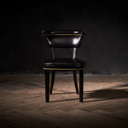 Timothy Oulton Angeles Dining Chair, Black Leather - Barker & Stonehouse - thumbnail 2