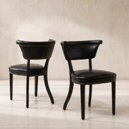 Timothy Oulton Angeles Dining Chair, Black Leather - Barker & Stonehouse - thumbnail 1