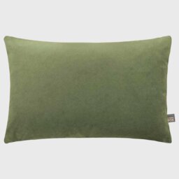 Plush Green Velvet Rectangular Cushion, Square - Barker & Stonehouse