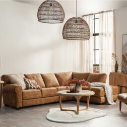 Houston Large Corner Rhf Chaise Corner Sofa, Brown Leather - Barker & Stonehouse - thumbnail 2
