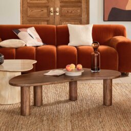 Canova Organic Shape Coffee Table, Round, Acacia Wood - Barker & Stonehouse - thumbnail 2