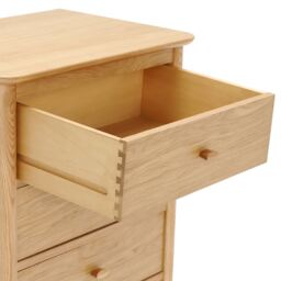 Ercol Teramo 6 Drawer Tall Chest, Brown Oak - Barker & Stonehouse - thumbnail 4