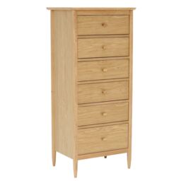 Ercol Teramo 6 Drawer Tall Chest, Brown Oak - Barker & Stonehouse - thumbnail 6