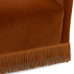 Lilou Trumpet Armchair With Fringe, Red Velvet - Barker & Stonehouse - thumbnail 4
