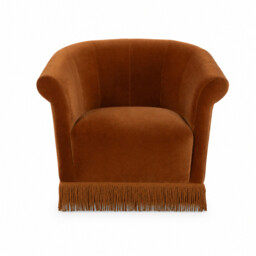 Lilou Trumpet Armchair With Fringe, Red Velvet - Barker & Stonehouse - thumbnail 2