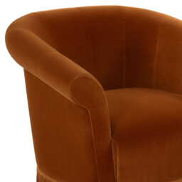 Lilou Trumpet Armchair With Fringe, Red Velvet - Barker & Stonehouse - thumbnail 3