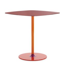 Kartell Thierry Bistrot Table 70x70x72 Burgundy, Red Glass - Barker & Stonehouse - thumbnail 3