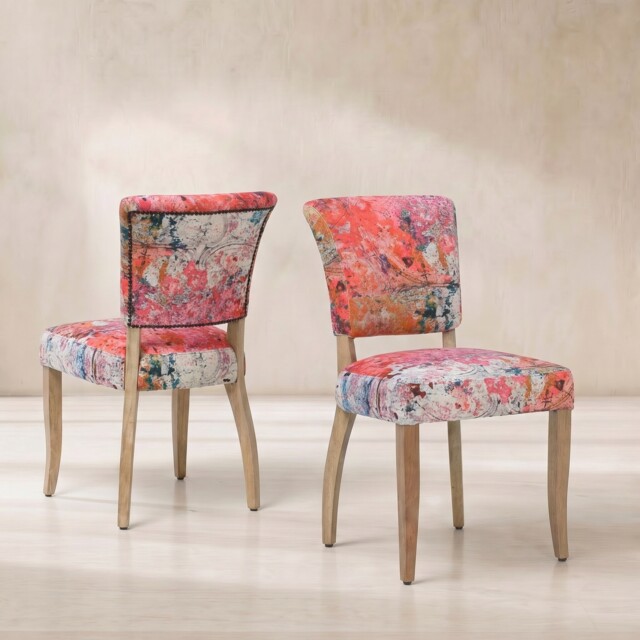 Timothy Oulton Mimi Dining Chair, Pink Velvet - Barker & Stonehouse - image 1