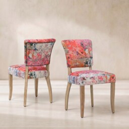 Timothy Oulton Mimi Dining Chair, Pink Velvet - Barker & Stonehouse - thumbnail 1