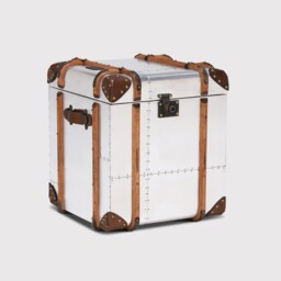 Timothy Oulton Globetrekker Side Table, Silver Metal - Barker & Stonehouse