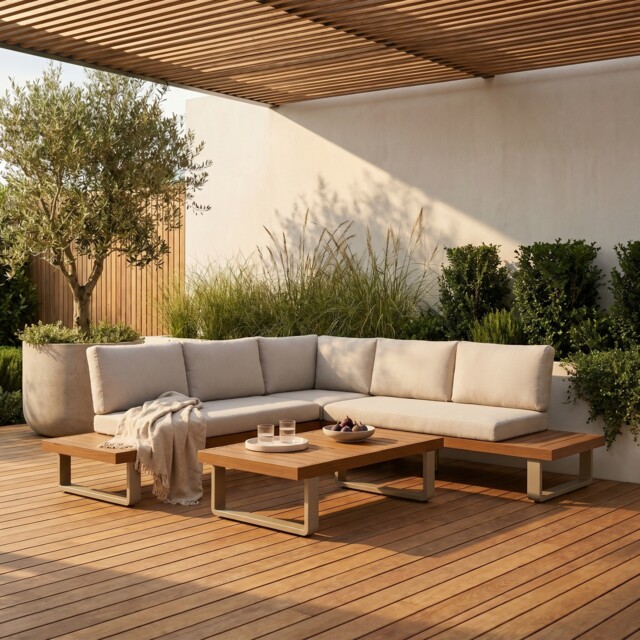 Bardolino Corner Sofa Set, Aluminium, Grey - Barker & Stonehouse - image 1