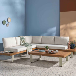 Bardolino Corner Sofa Set, Aluminium, Grey - Barker & Stonehouse - thumbnail 3