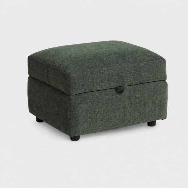 Ercol Sandford Storage Footstool, Green Fabric - Barker & Stonehouse - image 1