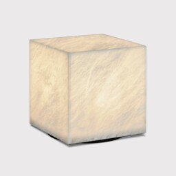 Timothy Oulton Alabaster Cube Side Table 50Cm, Neutral Stone - Barker & Stonehouse