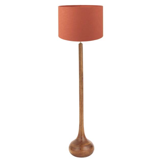 Tall Wooden Floor Lamp, Brown - Barker & Stonehouse