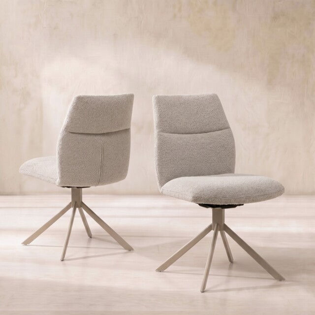 Altadena Swivel Dining Chair Without Arm, Neutral Fabric - Barker & Stonehouse - image 1