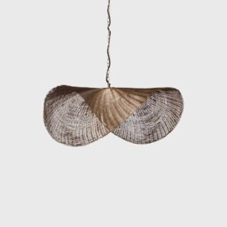 Curved Wire Pendant Light, Brown Metal - Barker & Stonehouse