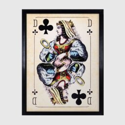 Timothy Oulton Cards Dame Clubs Art, Black Wood - Barker & Stonehouse