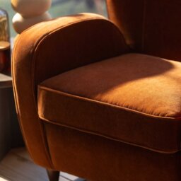 Tanya Armchair, Orange Velvet - Barker & Stonehouse - thumbnail 6