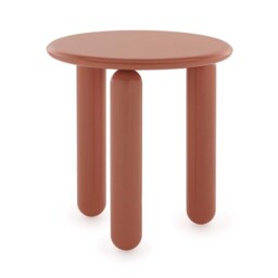 Kartell Undique Mas Side Table 48x48x51 Orange, Round Wood - Barker & Stonehouse - thumbnail 3