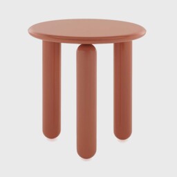 Kartell Undique Mas Side Table 48x48x51 Orange, Round Wood - Barker & Stonehouse - thumbnail 2