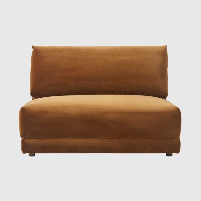 Romulas Section 1 Seater Modular Sofa, Brown Velvet - Barker & Stonehouse - image 1