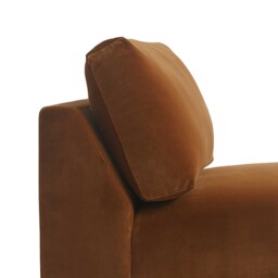 Romulas Section 1 Seater Modular Sofa, Brown Velvet - Barker & Stonehouse - thumbnail 3