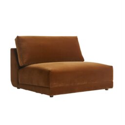 Romulas Section 1 Seater Modular Sofa, Brown Velvet - Barker & Stonehouse - thumbnail 2