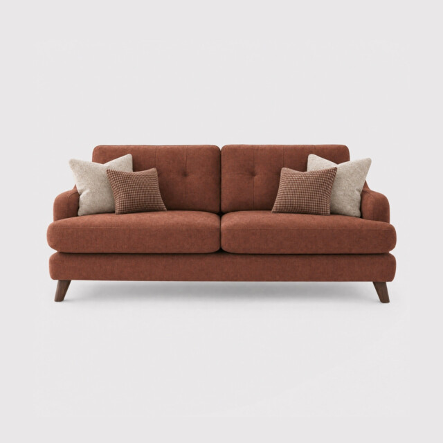 Loften Extra Large Sofa-Witton Brick+A Walnut Feet, Red Fabric - Barker & Stonehouse - image 1