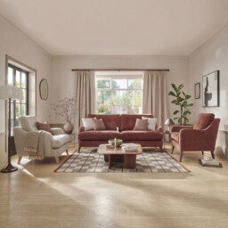 Loften Extra Large Sofa-Witton Brick+A Walnut Feet, Red Fabric - Barker & Stonehouse - thumbnail 2