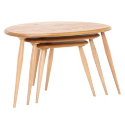 Ercol Pebble Nest Of Tables, Round, Ash Wood - Barker & Stonehouse - thumbnail 6