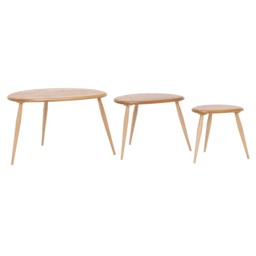 Ercol Pebble Nest Of Tables, Round, Ash Wood - Barker & Stonehouse - thumbnail 5