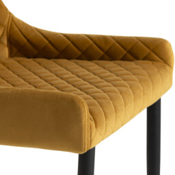 Rivington Dining Chair, Yellow Velvet - Barker & Stonehouse - thumbnail 5