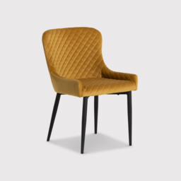 Rivington Dining Chair, Yellow Velvet - Barker & Stonehouse - thumbnail 2