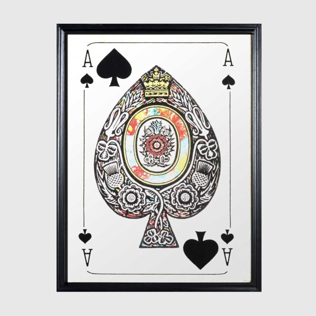 Timothy Oulton Cards Aces Spades Art Print, Square, Black Wood - Barker & Stonehouse - image 1