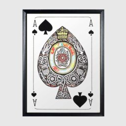 Timothy Oulton Cards Aces Spades Art Print, Square, Black Wood - Barker & Stonehouse - thumbnail 1