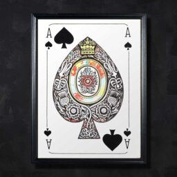 Timothy Oulton Cards Aces Spades Art Print, Square, Black Wood - Barker & Stonehouse - thumbnail 3