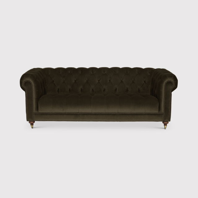 Ullswater 3.5 Seater Chesterfield Sofa, Green Velvet - Barker & Stonehouse - image 1