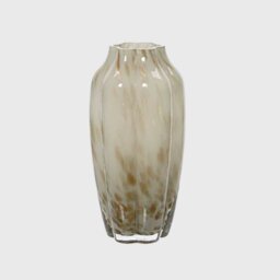 Tall Milky Vase, Neutral Glass - Barker & Stonehouse