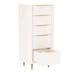Lucia 5 Drawer Tall Chest, Neutral Wood - Barker & Stonehouse - thumbnail 5