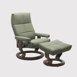 Stressless David Medium Classic Recliner Chair & Footstool Leather - Barker & Stonehouse - thumbnail 1