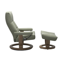 Stressless David Medium Classic Recliner Chair & Footstool Leather - Barker & Stonehouse - thumbnail 2