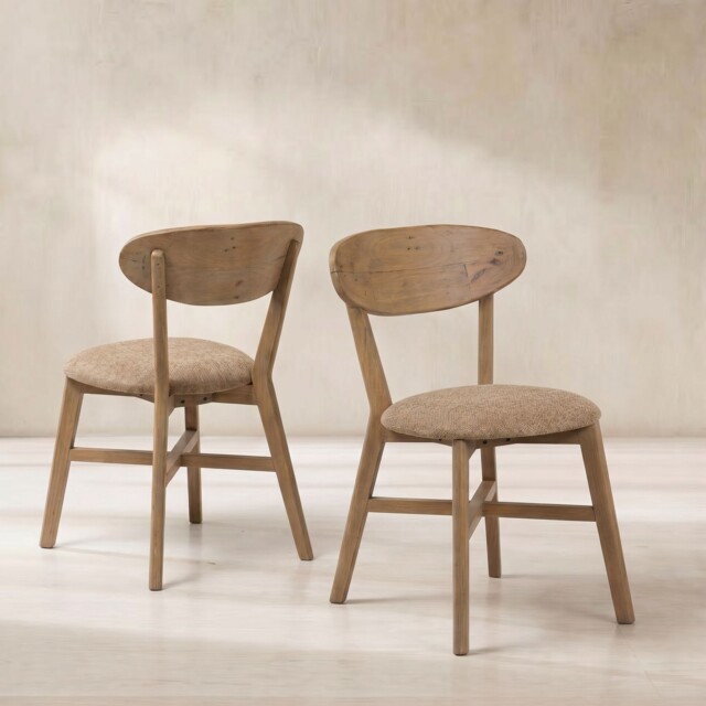 Lathan Dining Chair, Brown Fabric - Barker & Stonehouse - image 1