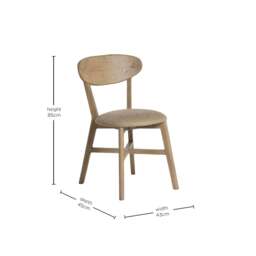 Lathan Dining Chair, Brown Fabric - Barker & Stonehouse - thumbnail 5