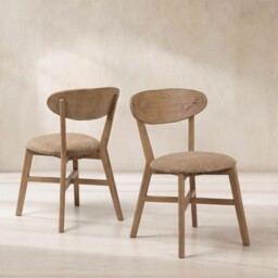 Lathan Dining Chair, Brown Fabric - Barker & Stonehouse - thumbnail 1