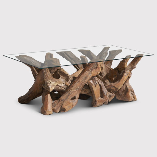Whinfell Rectangular Coffee Table, Brown Glass - Barker & Stonehouse - image 1
