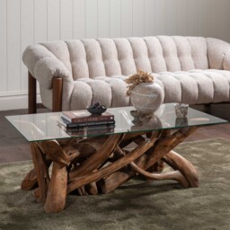 Whinfell Rectangular Coffee Table, Brown Glass - Barker & Stonehouse - thumbnail 2