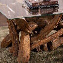 Whinfell Rectangular Coffee Table, Brown Glass - Barker & Stonehouse - thumbnail 4