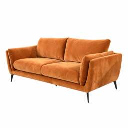 Boone 3 Seater Sofa, Orange Velvet - Barker & Stonehouse - thumbnail 3